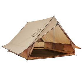 Camping Hot Tent, 2 Persons Cabin Tent with Stove Jack & Poles, Waterproof Winter Tents Shelters with Fireproof Ground Mat, Portable 4 Season Tents fo