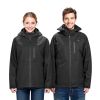 Heated Jacket for Men with 7.4V Battery, Soft Shell Electric Heating Coat, Windproof Waterproof Lightweight Outerwear with 5 Heating Zones & 3 Heat Se