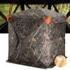 Hunting Blind, 270° See Through Ground Blind, 2-3 Person Pop Up Deer Blind for Hunting with Carrying Bag, Portable Resilient Hunting Tent, 3 Horizonta