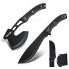 VEVOR Hunting Knife and Hatchet Axe Combo Set with Sheath, Fixed Blade Tactical Knife and Camping Axe, Stainless Steel Survival Knife and Camping Hatc