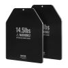 Weight Vest Plates, 14.5 LB Pairs, Premium Steel Weighted plates, Contoured Ergonomic Fit – WODs, Additional Weight for Weight Vests, for Strength Tra