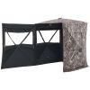Hunting Blind, 2-3 Person Thermal Ground Blinds with Tri-Leg Chair and Carrying Bag, Portable Camouflage Tent, Durable Concealed Shelter with Silent Z