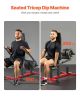 Seated Dip Machine, Tricep Bicep Press Down Machine with Cable Bar, Adjustable Seat, and Backrest, Exercise Equipment for Chest Training, Upper Body P