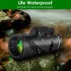 80x100 HD Monocular Telescope for Adults BAK-4 Prism High Power Monocular for Smartphone with FMC Lens Phone Adapter Tripod Case for Bird Watching Hun
