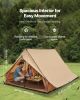 Camping Hot Tent, 2 Persons Cabin Tent with Stove Jack & Poles, Waterproof Winter Tents Shelters with Fireproof Ground Mat, Portable 4 Season Tents fo
