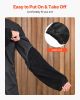 Flame Resistant Welding Work Sleeves, Heavy Duty Cowhide Leather & FR Cotton Arm Protection Sleeves for Men Women - with Elastic Cuffs for Welding, Bl