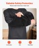 Flame Resistant Welding Work Sleeves, Heavy Duty Cowhide Leather & FR Cotton Arm Protection Sleeves for Men Women - with Elastic Cuffs for Welding, Bl