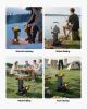 Camping Rocket Stove, Wood Burning Portable Rocket Stove with Carrying Bag for Backpacking, Carbon Steel, Burn Wood, Twigs or Sticks for Outdoor Cooki