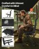 Hunting Chair, 360° Silent Swivel, Foldable Portable Blind Chair, Heavy-Duty Steel Frame Ground Stool Seat, with Armrests, Adjustable Carry Strap, Ant