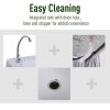 Camping Table 50 with Sink Faucet Stainless Steel Basins Fish Cleaning