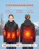 Heated Jacket for Men with 7.4V Battery, Soft Shell Electric Heating Coat, Windproof Waterproof Lightweight Outerwear with 5 Heating Zones & 3 Heat Se