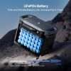 FF Flashfish 1997Wh Portable Power Station , 2000W LFP Solar Generator, Full Charge in 1.5 H, Solar Powered Generator for Home Backup Travel Hunting (