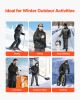 Heated Jacket for Women with 7.4V Battery, Soft Shell Electric Heating Coat, Windproof Lightweight Outerwear with 4 Heating Zones & 3 Heat Settings, f