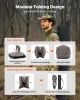 Hunting Blind, 6-7 Person, 288 Degree 5 Side See-Through Ground Blinds with Carrying Bag, Portable Camouflage Tent, Durable Concealed Shelter with Sil