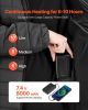 Heated Jacket for Women with 7.4V Battery, Soft Shell Electric Heating Coat, Windproof Lightweight Outerwear with 4 Heating Zones & 3 Heat Settings, f