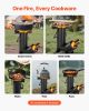 Camping Rocket Stove, Wood Burning Portable Rocket Stove with Carrying Bag for Backpacking, Carbon Steel, Burn Wood, Twigs or Sticks for Outdoor Cooki