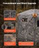 Hunting Blind, 6-7 Person Ground Blinds with Carrying Bag, Portable Camouflage Tent, Reinforced Durable Concealed Shelter with Silent Zipper Door and