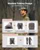 Hunting Blind, 2-3 Person Thermal Ground Blinds with Tri-Leg Chair and Carrying Bag, Portable Camouflage Tent, Durable Concealed Shelter with Silent Z