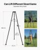 Tripod Deer Hoist, 500 lbs Load Capacity, Hunting Game Hoist Winch Lift with Gambrel & Manual Winch, Hunting Game Skinning and Cleaning Accessory for