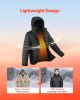 Heated Jacket for Women with 7.4V Battery, Soft Shell Electric Heating Coat, Windproof Lightweight Outerwear with 4 Heating Zones & 3 Heat Settings, f