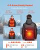 Heated Jacket for Men with 7.4V Battery, Soft Shell Electric Heating Coat, Windproof Lightweight Outerwear with 6 Heating Zones & 3 Heat Settings for