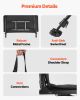 Hunting Chair, 360° Silent Swivel, Foldable Portable Blind Chair, Heavy-Duty Steel Frame Ground Stool Seat,with Seat Cover, Anti-Sink Feet, Height Adj