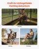 Hunting Chair, 360° Silent Swivel, Foldable Portable Blind Chair, Heavy-Duty Steel Frame Ground Stool Seat, with Armrests, Adjustable Carry Strap, Ant