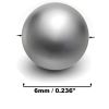 Xemussa 100pcs 6mm steel balls, iron balls, precision steel bearing balls, suitable for slingshots and bicycle bearings, durable outdoor leisure acces