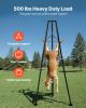 Tripod Deer Hoist, 500 lbs Load Capacity, Hunting Game Hoist Winch Lift with Gambrel & Manual Winch, Hunting Game Skinning and Cleaning Accessory for