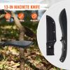 VEVOR Hunting Knife and Hatchet Axe Combo Set with Sheath, Fixed Blade Tactical Knife and Camping Axe, Stainless Steel Survival Knife and Camping Hatc