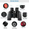 Portable HD Binoculars with FMC Lens Low Light Night Vision Telescope for Bird Watching Hunting Sports Events Concerts Adventure w/ Shoulder Strap Bag
