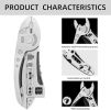 6 in 1 Portable Multitool Wrench Plier,Stainless Steel Multitool Adjustable Wrench Screwdriver Bits Pliers with Screwdriver,Bottle Opener & Saw Blade