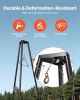 Tripod Deer Hoist, 500 lbs Load Capacity, Hunting Game Hoist Winch Lift with Gambrel & Manual Winch, Hunting Game Skinning and Cleaning Accessory for