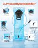 Hydration Backpack, Water Backpack with 3L TPU Water Bladder, Tactical Molle Hiking Hydration Pack with Storage for Men Women, Hydro Water Daypack for