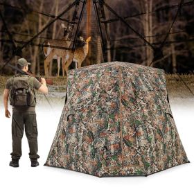 360° One Way See Through Ground Hunting Blind for Deer and Turkey Hunting (Main Color: Brown, Main Material: oxford fabric)