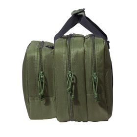 VEVOR Range Bag for 2 Pistols, Tactical Gun Bag with 2 Built-in Removable Pistol Bags & 6 Detachable Magazines, Gun Range Bag for Outdoor Hunting Shoo (Product color: Green, Item Size: 33 x 20 x 23 cm)