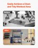 Yoga Mat Storage Rack, Home Gym Workout Equipment Organizer, Powder Coated Finish Steel Yoga Mat Holder with Hooks & Wheels, Weight Rack for Dumbbell,