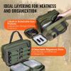 VEVOR Range Bag for 2 Pistols, Tactical Gun Bag with 2 Built-in Removable Pistol Bags & 6 Detachable Magazines, Gun Range Bag for Outdoor Hunting Shoo