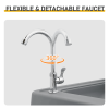 Folding Portable Fish Fillet & Hunting & Cutting Table with Sink Faucet